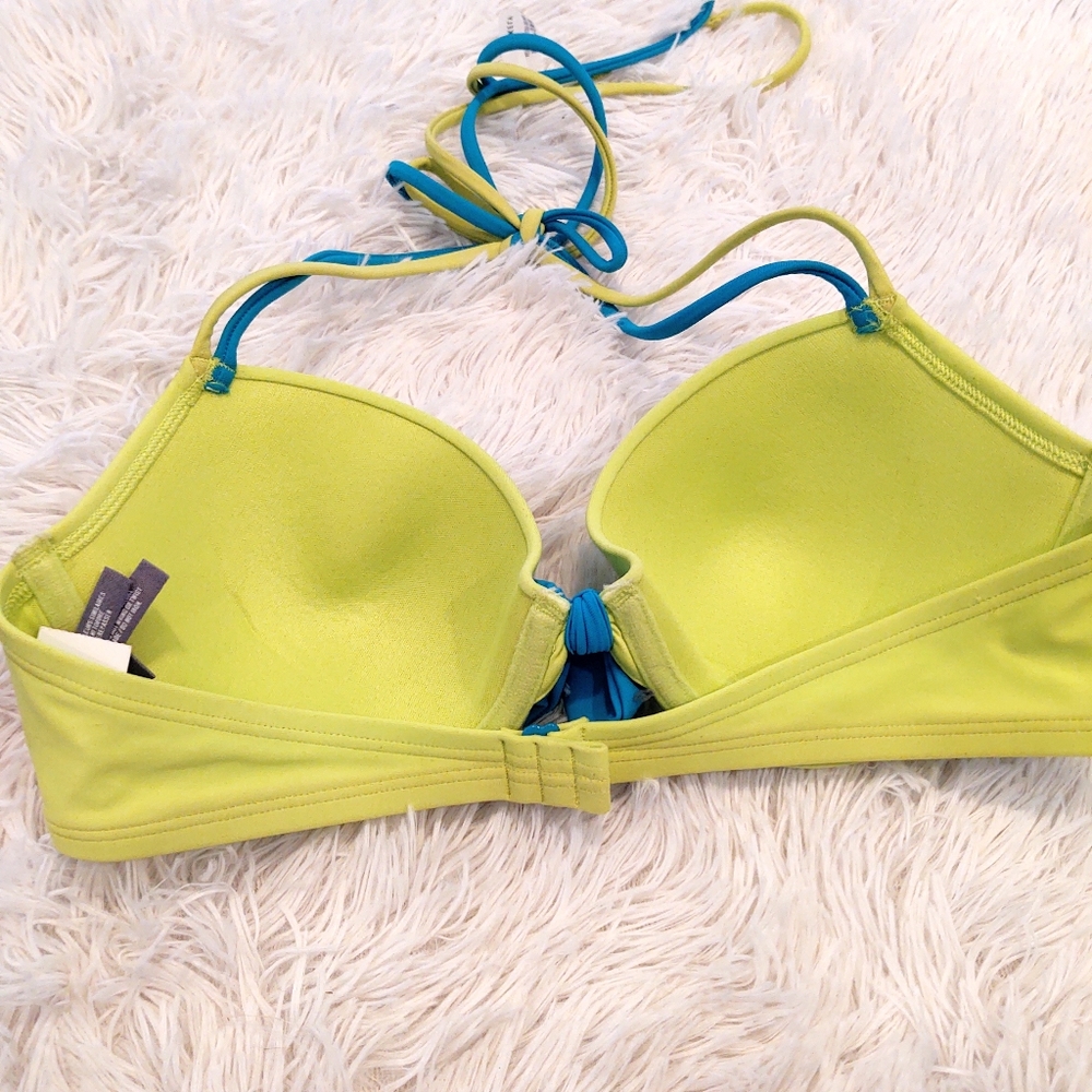 34c Aerie Blakely Neon Green Bikini Top Underwire - Picture 2 of 2
